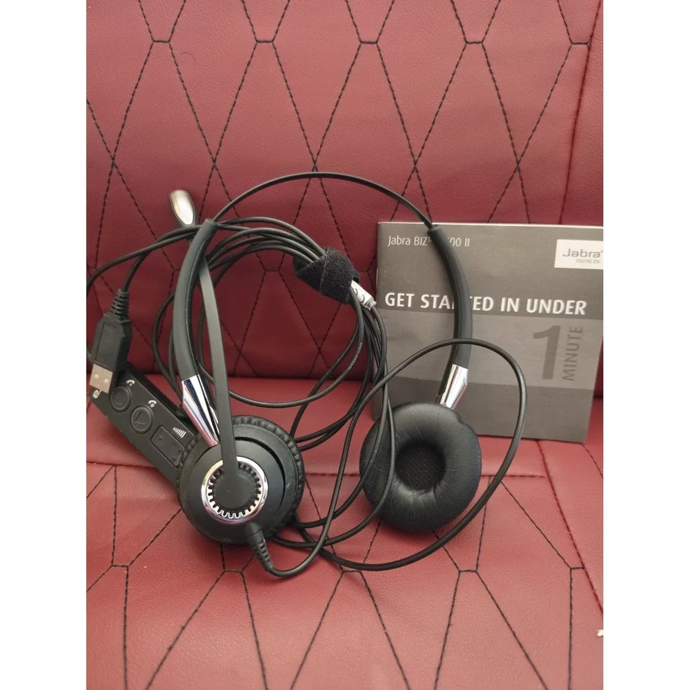 NEW Jabra BiZ 2400 II DUO Over-The-Head Noise-Canceling QD Headset 2409-820-205